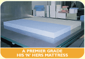 A premier grade his-n-hers foam mattress